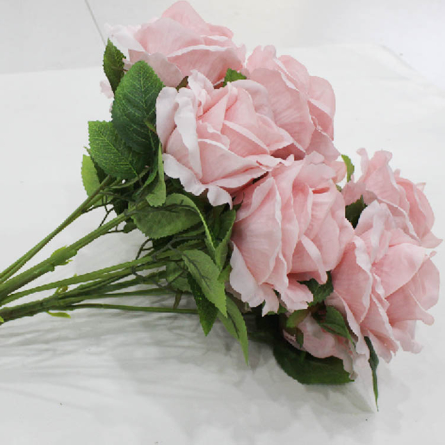 7头把束大玫瑰花，婚庆礼花，出口欧美仿真花