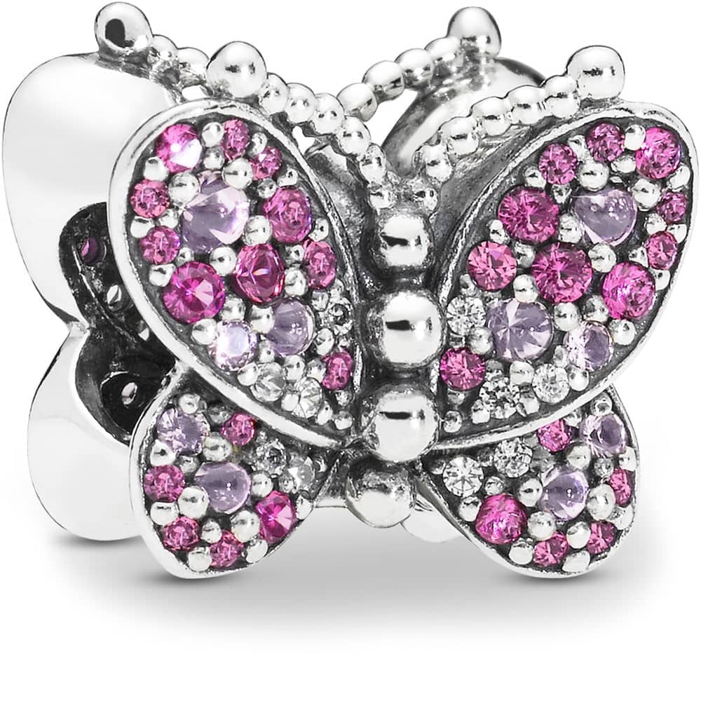 Feio Pandora Dazzling Pink Butterfly Charm