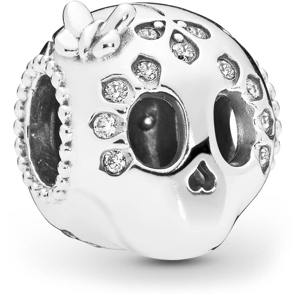 Feio Pandora s925 Sparkling Skull Charm