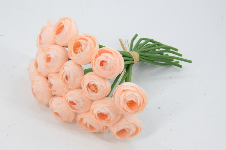 18 heads small holding artificial rose