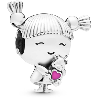 Feio Pandora s925 Girl With Pigtails Charm