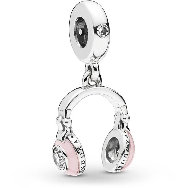Feio Pandora Pink Headphones Pendant Charm